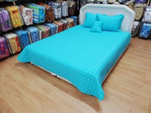 Луксозно шалте за легло – Синьо