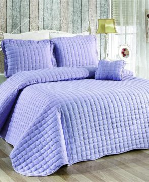 Луксозно шалте за легло - Светло лилаво